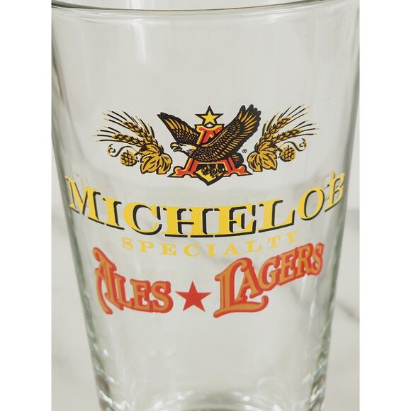 Michelob Beer Pint Clear Glass 16oz Specialty Ales Lagers Drinkware 5 1/2" x2 - Picture 4 of 12